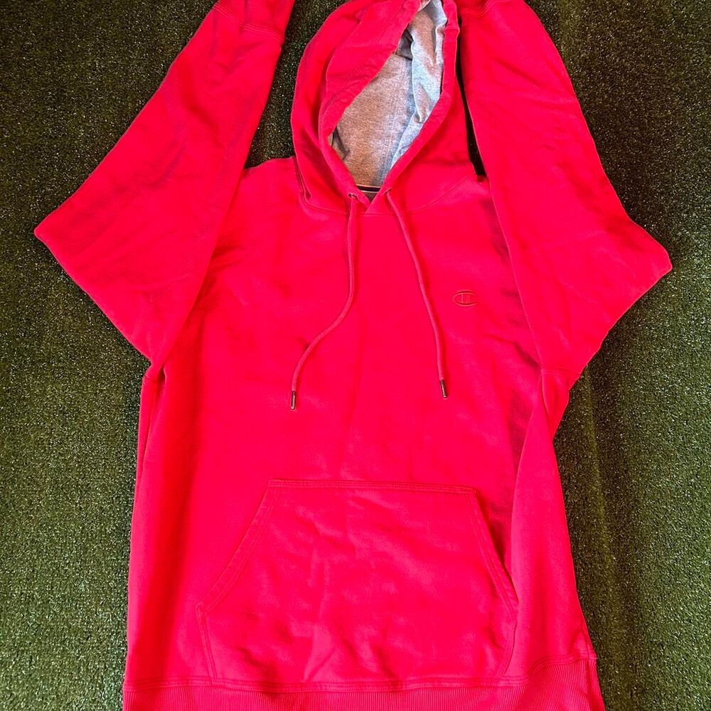 Champion Men's Red and Pink Hoodie